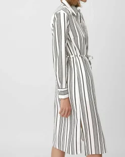 Robe fluide à rayures blanc/noir