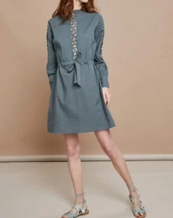 Robe Francesca bleu/gris