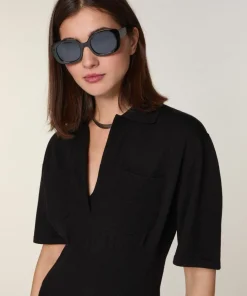 Robe Freesia en Laine mélangé noire