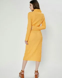 Robe froissée orange