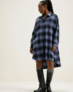 Robe Gen à carreaux violette