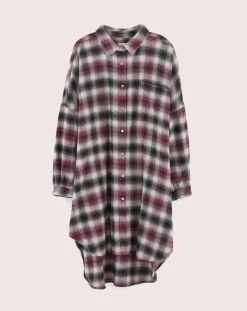 Robe Genk à carreaux rouge/noir/écru