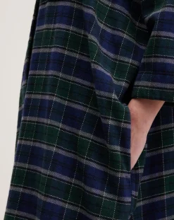 Robe Gladys à carreaux marine/vert