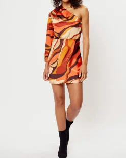 Robe impimée Camille orange