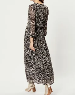 Robe imprimée Alix noire