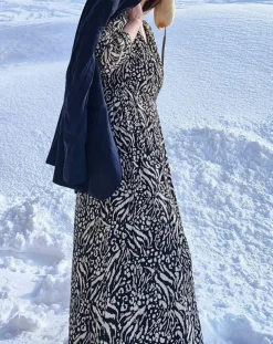 Robe imprimée Alix noire