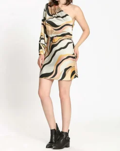 Robe imprimée Camille grise