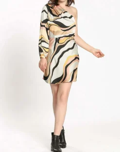 Robe imprimée Camille grise