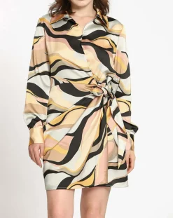 Robe imprimée Margot grise