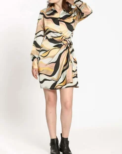 Robe imprimée Margot grise