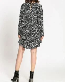 Robe imprimée Nala noire