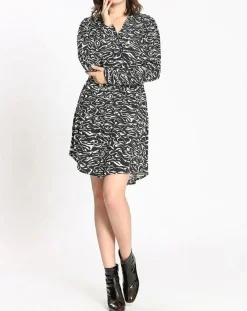 Robe imprimée Nala noire