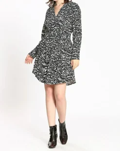 Robe imprimée Nala noire