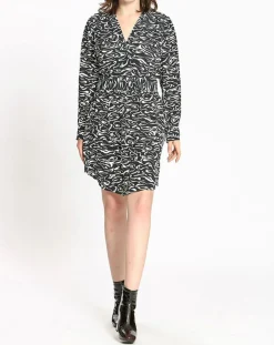 Robe imprimée Nala noire