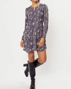 Robe imprimée Sarah bleue