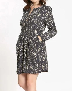 Robe imprimée Sarah bleue