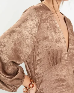 Robe irisée Glam marron
