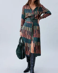 Robe Ivana imprimée forêt/multicolore