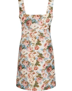 Robe Jardin d'Hiver print écru/multicolore