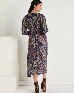 Robe Kassandra imprimée marine