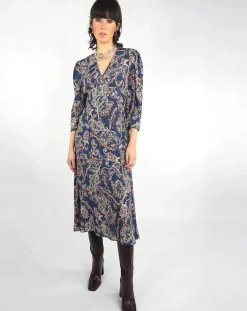 Robe Kassandra imprimée marine