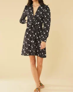 Robe Lama imprimée noire