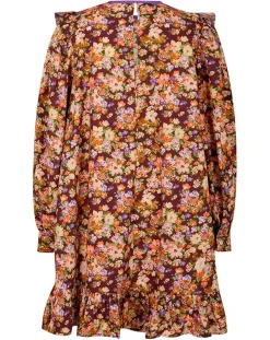 Robe Liberty Fauve imprimée cerise noire/multicolore