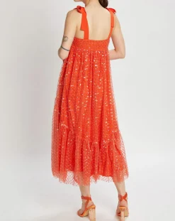 Robe longue Baby Flower coquelicot