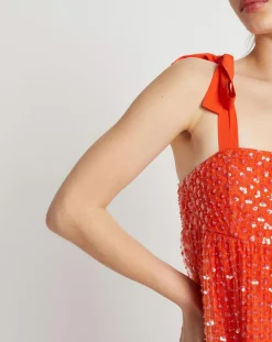 Robe longue Baby Flower coquelicot