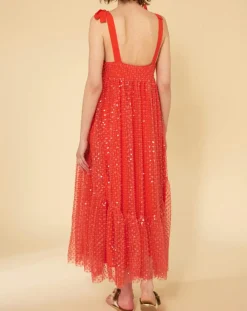 Robe longue Baby Flower coquelicot