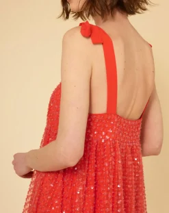 Robe longue Baby Flower coquelicot