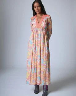 Robe longue Bollywood print