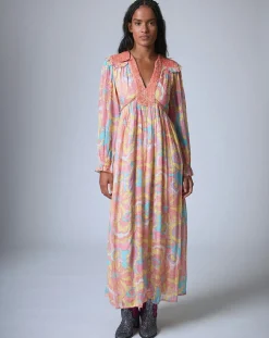 Robe longue Bollywood print