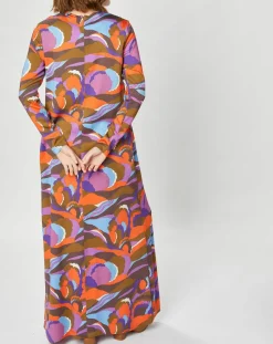 Robe longue Caftan Purple Country Pop lilas