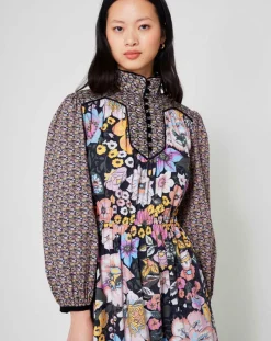 Robe longue Carnaby mix print