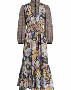 Robe longue Carnaby mix print