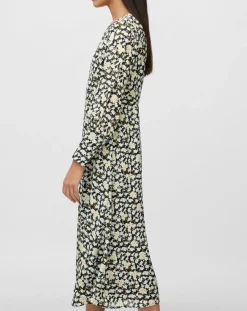 Robe longue fleurie multicolore