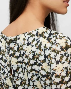 Robe longue fleurie multicolore