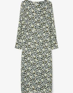 Robe longue fleurie multicolore