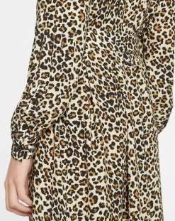 Robe longue Gamba léopard noire