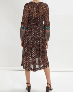 Robe longue Inès rouge