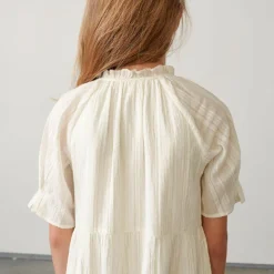 Robe longue Pattie en Coton à motif irisé écrue