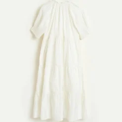 Robe longue Pattie en Coton à motif irisé écrue