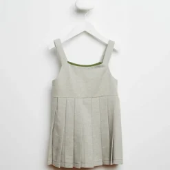 Robe Lu en Maille mélangée plissée gris clair