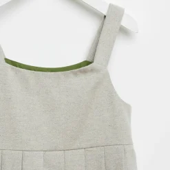 Robe Lu en Maille mélangée plissée gris clair