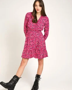 Robe Malta imprimée rose