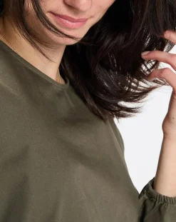 Robe manches ballons kaki