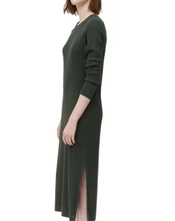 Robe manches longues Col Rond Maille Milano vert foncé