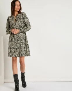 Robe Mariam imprimée noire