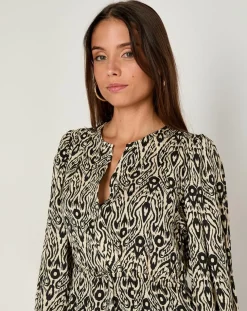 Robe Mariam imprimée noire
